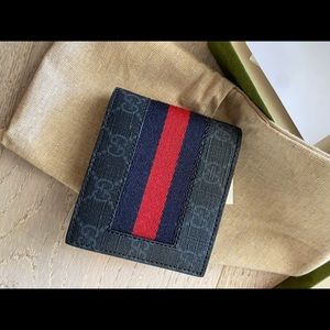 Brand NEW GUCCI wallet! Supreme web with stripe.
